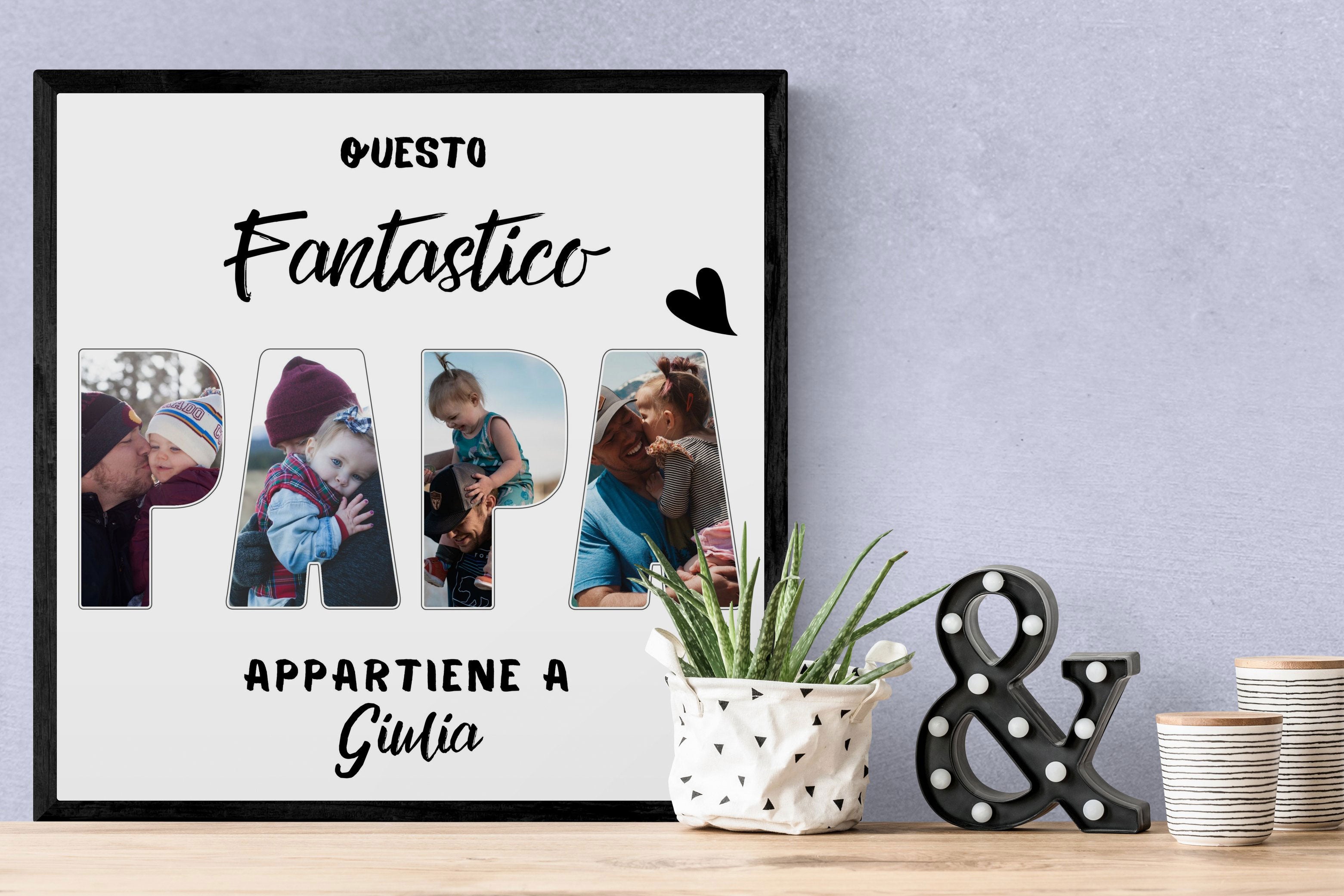 Regalo Festa del Papà - Quadretto del Papà Personalizzato - Soundecor  Official